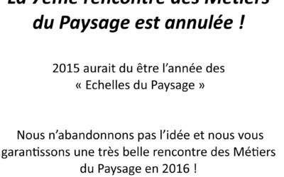 Information colloque : édition 2015