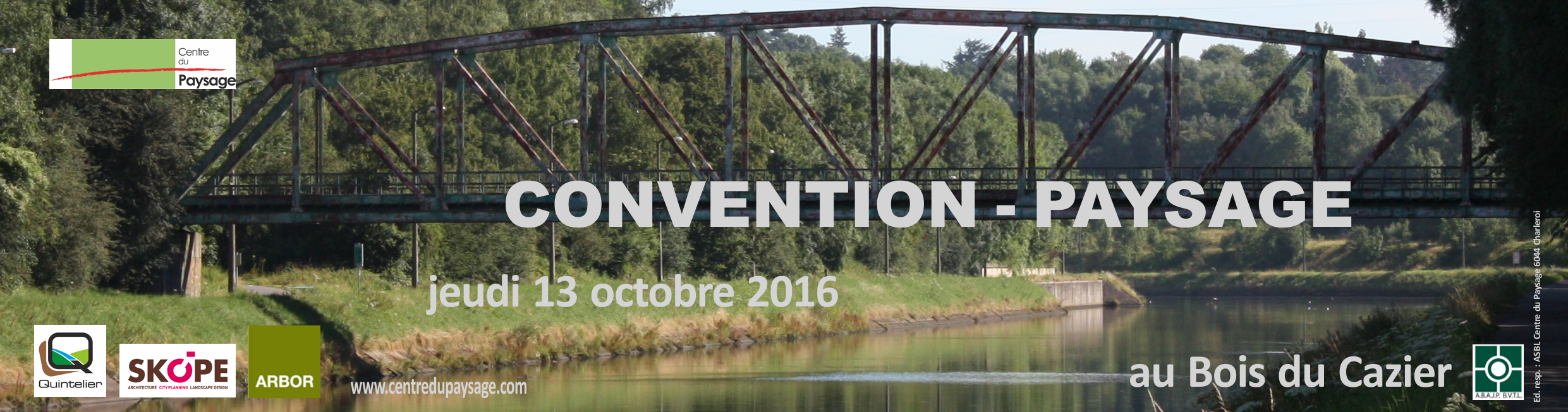 CONVENTION - PAYSAGE 13 octobre 2016 au Bois du Cazier (Marcinelle)