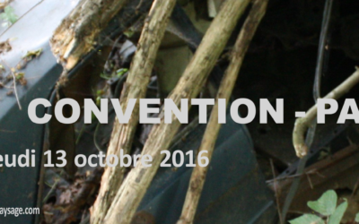 CONVENTION – PAYSAGE 13 octobre 2016  au Bois du Cazier